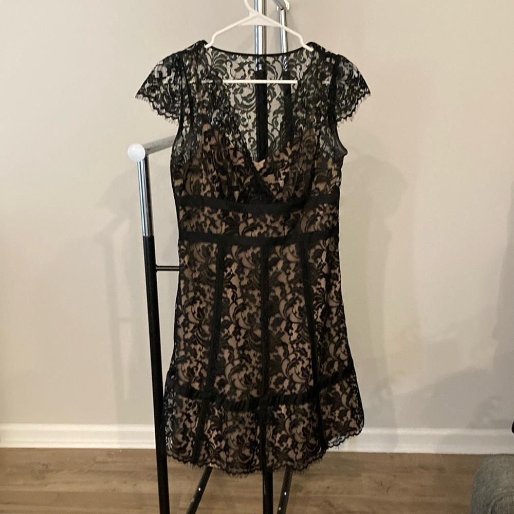 Ann Taylor Loft Black Lace Dress, 8P